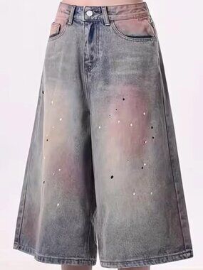 Halo Washed Pastel Capri Y2K Streetwear Pants